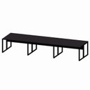 Ver imagem 2 de Mesa Escritório Plataforma Trabalho 6 Lugares 4,20m x 1,20m Industrial Executive 100% MDF Pés Metal