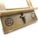 Ver imagem 3 de Suporte Porta Bíblia São Bento Madeira