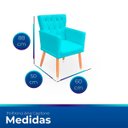Ver imagem 7 de Kit com 2 Poltronas com Capitonê Clássica Confortável para Sala e Quarto Ana Suede