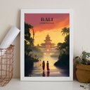 Ver imagem 2 de Quadro Decorativo Bali - Indonésia 45x34cm - com Vidro:madeira Branca