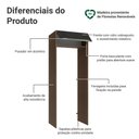 Ver imagem 3 de Porta-Geladeira 83 cm 1 Porta Basculante Rustic/Preto Lux Madesa Rustic/Preto