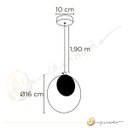 Ver imagem 3 de Pendente Raquete Redondo Acrílico Led 3 Cores Multicor Dourado 5w Bivolt