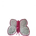 Ver imagem 2 de Tapete Infantil Borboleta Crochê Quarto Branco Rosa 50x45