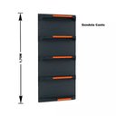 Ver imagem 4 de Gondola Parede 170 Fit Ate 5 Metros 1 Canto Preto 30b Pe Laranja