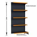 Ver imagem 3 de Gondola Parede 170 Fit Ate 5 Metros 1 Canto Preto 30b Pe Laranja
