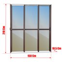 Ver imagem 4 de Porta Correr 3F.Móv.1/3 210 x 150 Elite c/Fechad.Tetra V.Ref.Mix Corten Brimak