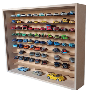 Expositor para 100 Carrinhos da Escala 1:64 em 45° Mdf Cru com Portas