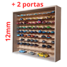 Expositor para 100 Carrinhos da Escala 1:64 em 45° Mdf Cru com Portas - 1