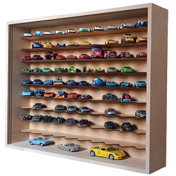 Expositor para 100 Carrinhos da Escala 1:64 em 45° Mdf Cru com Portas - 3