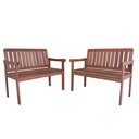 Ver imagem 3 de Dupla de Bancos Sofá Namoradeira e Mesa de Centro Retangular Madeira Maciça Jardim Varanda