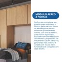 Ver imagem 6 de Guarda-Roupa Módulo Aéreo 2 Portas Elegance Marrom/Angelin