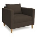 Ver imagem 3 de Kit 02 Poltronas Decorativa Milena Linho Pés de Madeira - Pallazio