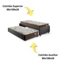 Ver imagem 7 de Bicama Box Solteirão 99x199 Suede com 2 Colchões Relax Adorabile Molas Ensacadas Ecoflex