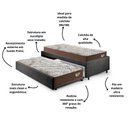Ver imagem 4 de Bicama Box Solteirão 99x199 Suede com 2 Colchões Relax Adorabile Molas Ensacadas Ecoflex
