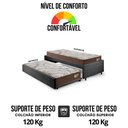 Ver imagem 6 de Bicama Box Solteirão 99x199 Suede com 2 Colchões Relax Adorabile Molas Ensacadas Ecoflex