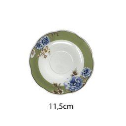 Jogo 6 Xícaras de Café 100ml C/ Pires Floral Cerâmica 12pçs - 8