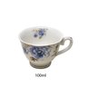 Jogo 6 Xícaras de Café 100ml C/ Pires Floral Cerâmica 12pçs - 7