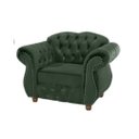 Ver imagem 2 de Uma Namoradeira Chesterfield Merlo + Uma poltrona Suede Verde Musgo/ decoração, recepção, sala