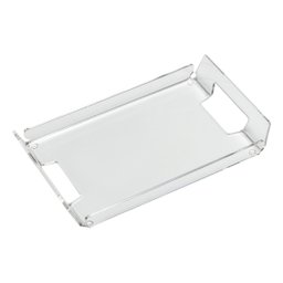 Bandeja Acrílica Transparente Hara Alça Lateral 30x20 Cm - 1