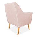 Ver imagem 5 de Kit 02 Poltronas Decorativa Julia Veludo Pés Palito Castanho - Pallazio Rosa Bebê