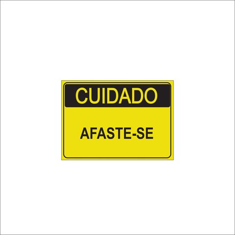 Placa - Afaste-se - 20cm X 15cm