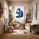 Ver imagem 4 de Quadro Canva Minimalista Humano Sentado 90x60cm Mold Branca