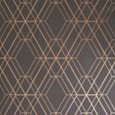 Ver imagem 3 de PAPEL DE PAREDE IMPORTADO SANBLASS GEOMETRICO CINZA ESCURO C/ COBRE