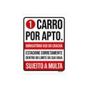Ver imagem 1 de Kit 5 Placas Condominio Garagem 1 Carro por Apartamento