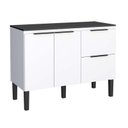 Ver imagem 1 de Balcão Buffet Cozinha Sala de Jantar com Tampo 120cm Cisne Cozimax Branco
