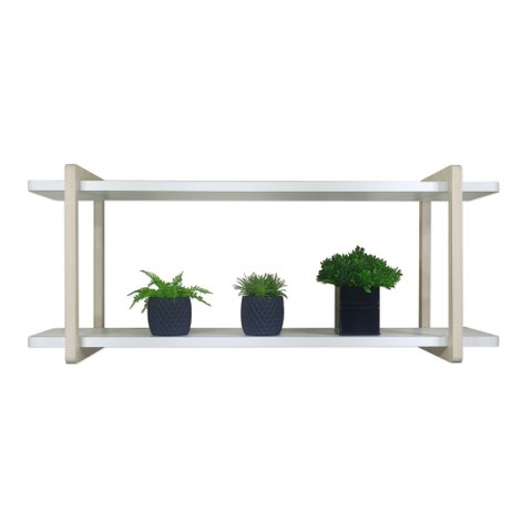 Nicho Aéreo Atenas Grande 90 Cm Branco com Pinus