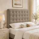 Ver imagem 4 de Cabeceira Ana Estofada Suede p/ Cama Box Casal King 195cm Quarto