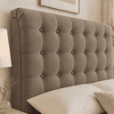 Ver imagem 3 de Cabeceira Ana Estofada Suede p/ Cama Box Casal King 195cm Quarto
