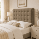 Ver imagem 2 de Cabeceira Ana Estofada Suede p/ Cama Box Casal King 195cm Quarto