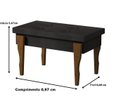 Ver imagem 4 de Recamier Calçadeira Banco Puff Captonê Pés Madeira 0,97 Espanha:preto