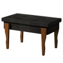 Ver imagem 1 de Recamier Calçadeira Banco Puff Captonê Pés Madeira 0,97 Espanha:preto