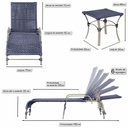 Ver imagem 2 de 1 Espreguiçadeira Catar e 1 Mesa Garden Fendi e Corda Náutica Trama Original Jardim Alumínio