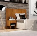 Ver imagem 1 de Painel Solteiro Milano com Mesa de Cabeceira Ripada Leifer