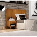 Ver imagem 1 de Painel Solteiro Milano com Mesa de Cabeceira Ripada Leifer