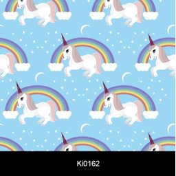 Papel de Parede Auto Adesivo Lavável KI0162 Unicórnio Arco Iris - 2