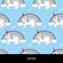 Ver imagem 2 de Papel de Parede Auto Adesivo Lavável KI0162 Unicórnio Arco Iris