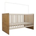Ver imagem 1 de Berço Baby 100% Mdf com Mosquiteiro Branco/madeirado Ypê - Panorama Móveis
