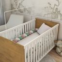Ver imagem 2 de Berço Baby 100% Mdf com Mosquiteiro Branco/madeirado Ypê - Panorama Móveis