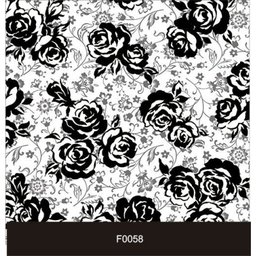 Papel de Parede Adesivo Lavável f0058 Floral Flores Preta e Branca - 2