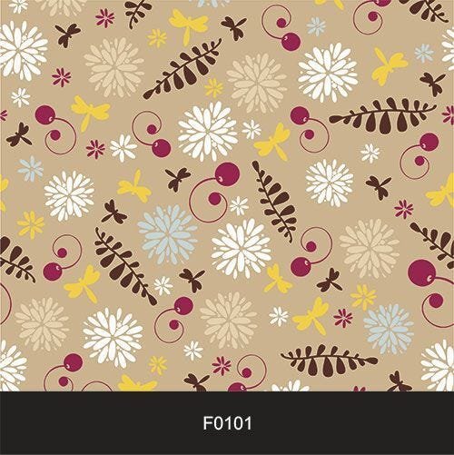 Papel de Parede Adesivo Lavável f0101 Floral Folhagem Colorida - 2