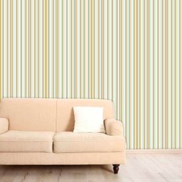 Papel de Parede Auto Adesivo Lavável Listrado 0065 Bege Claro - 1