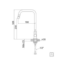 Torneira Tramontina Angolare Aço Inox de Bancada Scotch Brite 94520/020 - 6 Torneira Tramontina Angolare Aço Inox de Bancada Scotch Brite 94520/020 - 6