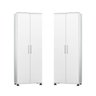 Kit 2 Armário Multiuso Organizador 2 Portas Arezzo para Lavanderia / Cozinha - Ja - Branco - 1