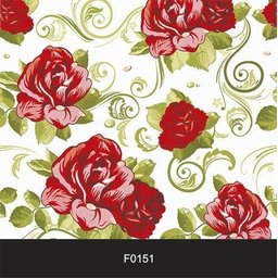 Papel de Parede Adesivo Lavável f0151 Floral Vermelho Vibrante - 2
