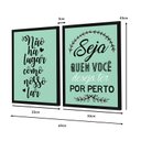 Ver imagem 4 de Kit 2 Quadros com Moldura Frases Lar Casa Sala Decoração