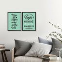 Ver imagem 2 de Kit 2 Quadros com Moldura Frases Lar Casa Sala Decoração